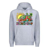 Heather Grey summer camp Premium Hoodie - Zillion Design Studio