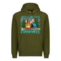Army Green life is better around the campfire Premium Hoodie - Zillion Design Studio