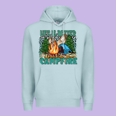 Life Is Better Around The Campfire Premium Hoodie Designed By Zillion Design Studio