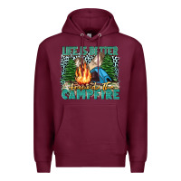 Burgundy life is better around the campfire Premium Hoodie - Zillion Design Studio