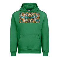 Emerald Blessed With Sunflower And Gemstone Urban Hoodie - RanaPortraitStore