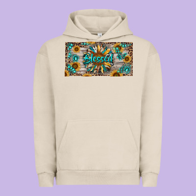 Urban Hoodie Blessed With Sunflower And Gemstone