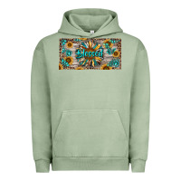 Pigment Oil Green Blessed With Sunflower And Gemstone Urban Hoodie - RanaPortraitStore