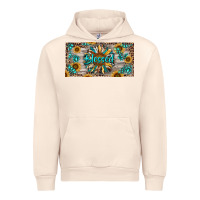 Sandshell Blessed With Sunflower And Gemstone Urban Hoodie - RanaPortraitStore