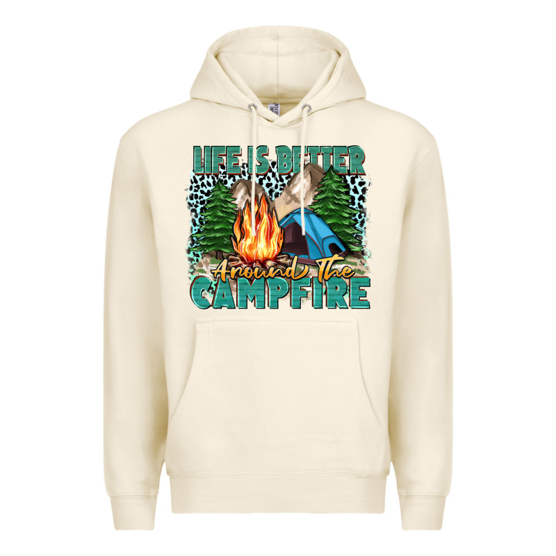Life Is Better Around The Campfire Premium Hoodie by Zillion Design Studio | Teevron