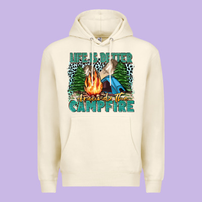 Life Is Better Around The Campfire Premium Hoodie Designed By Zillion Design Studio