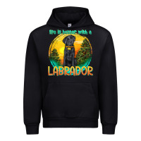 Black life is better with a labrador Urban Hoodie - texasbilliewilder