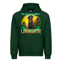Forest Green life is better with a labrador Urban Hoodie - texasbilliewilder