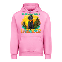 Fuchsia Pink life is better with a labrador Urban Hoodie - texasbilliewilder