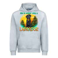 Heather Grey life is better with a labrador Urban Hoodie - texasbilliewilder