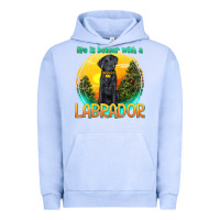 Pigment Grape Ice life is better with a labrador Urban Hoodie - texasbilliewilder