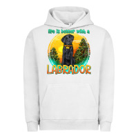 Pigment Lunar Rock life is better with a labrador Urban Hoodie - texasbilliewilder