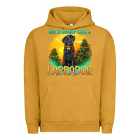 Pigment Peanut Butter life is better with a labrador Urban Hoodie - texasbilliewilder