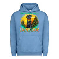 Pigment Pebble Blue life is better with a labrador Urban Hoodie - texasbilliewilder