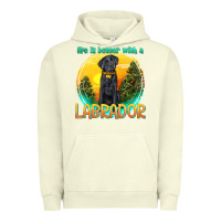 Pigment Pistachio life is better with a labrador Urban Hoodie - texasbilliewilder