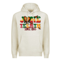 Oatmeal Heather juneteenth since 1865 with heart Premium Hoodie - texasbilliewilder