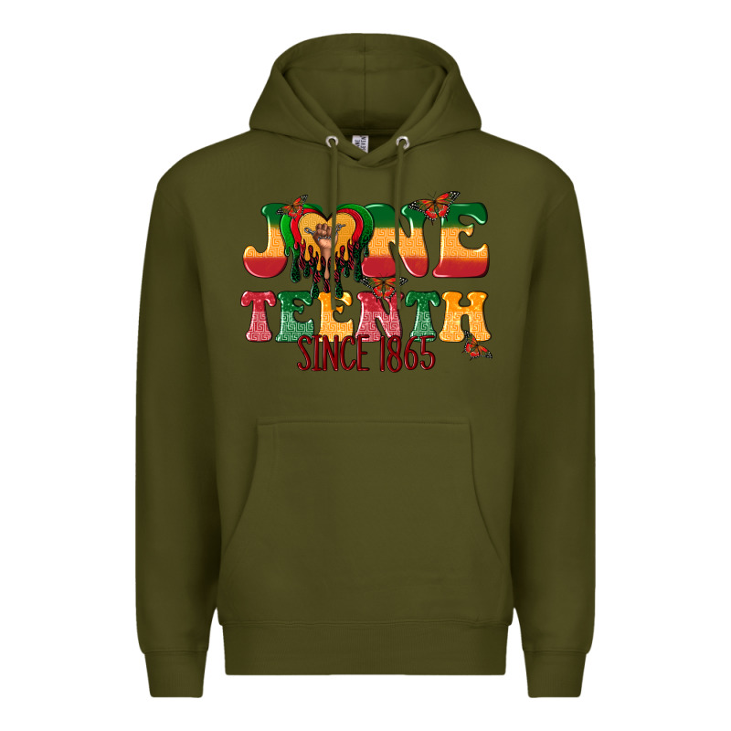 Juneteenth Since 1865 With Heart Premium Hoodie by texasbilliewilder | Teevron