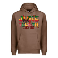 Chestnut juneteenth since 1865 with heart Premium Hoodie - texasbilliewilder