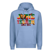 Colony Blue juneteenth since 1865 with heart Premium Hoodie - texasbilliewilder