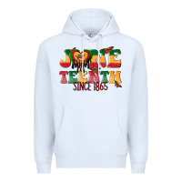 White juneteenth since 1865 with heart Premium Hoodie - texasbilliewilder