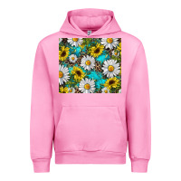 Fuchsia Pink Daisy and sunflower Urban Hoodie - RanaPortraitStore