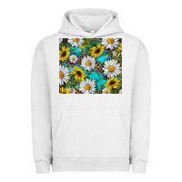 Pigment Lunar Rock Daisy and sunflower Urban Hoodie - RanaPortraitStore