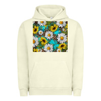 Pigment Pistachio Daisy and sunflower Urban Hoodie - RanaPortraitStore