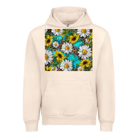 Sandshell Daisy and sunflower Urban Hoodie - RanaPortraitStore