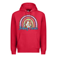 Cardinal happy easter rainbow bunny Premium Hoodie - RanaPortraitStore