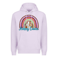 Lilac happy easter rainbow bunny Premium Hoodie - RanaPortraitStore