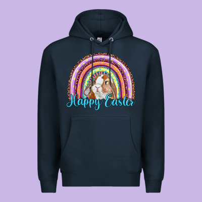 Happy Easter Rainbow Bunny Premium Hoodie Designed By Ranaportraitstore