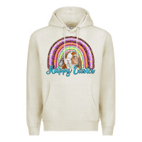 Oatmeal Heather happy easter rainbow bunny Premium Hoodie - RanaPortraitStore