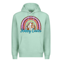 Seafoam happy easter rainbow bunny Premium Hoodie - RanaPortraitStore