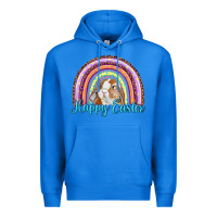True Royal happy easter rainbow bunny Premium Hoodie - RanaPortraitStore