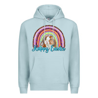 Blue Mist happy easter rainbow bunny Premium Hoodie - RanaPortraitStore