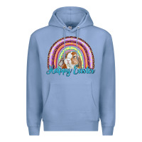 Colony Blue happy easter rainbow bunny Premium Hoodie - RanaPortraitStore