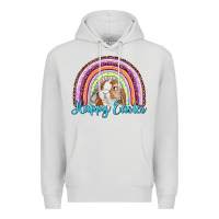 Dove Grey happy easter rainbow bunny Premium Hoodie - RanaPortraitStore