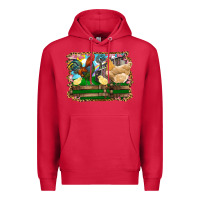 Cardinal Happy easter rooster chicken and chick Premium Hoodie - RanaPortraitStore