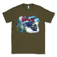 Army Green believe polar express Classic Tee - FaDigitalArtStudio