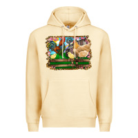 Pina Colada Happy easter rooster chicken and chick Premium Hoodie - RanaPortraitStore
