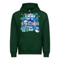 Forest Green snowman gnome truck Urban Hoodie - Zillion Design Studio