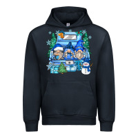 Navy snowman gnome truck Urban Hoodie - Zillion Design Studio