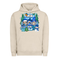 Pigment French Oak snowman gnome truck Urban Hoodie - Zillion Design Studio