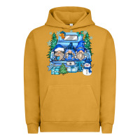 Pigment Peanut Butter snowman gnome truck Urban Hoodie - Zillion Design Studio