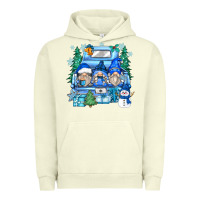 Pigment Pistachio snowman gnome truck Urban Hoodie - Zillion Design Studio