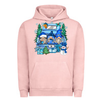 Pigment Salmon snowman gnome truck Urban Hoodie - Zillion Design Studio