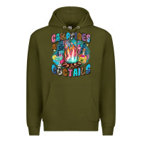 Army Green campfires and coctails Premium Hoodie - Zillion Design Studio