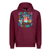 Burgundy campfires and coctails Premium Hoodie - Zillion Design Studio