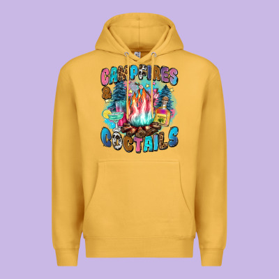 Campfires And Coctails Premium Hoodie Designed By Zillion Design Studio