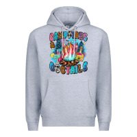 Heather Grey campfires and coctails Premium Hoodie - Zillion Design Studio